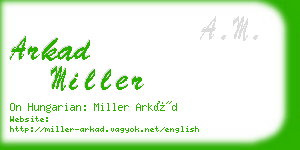 arkad miller business card